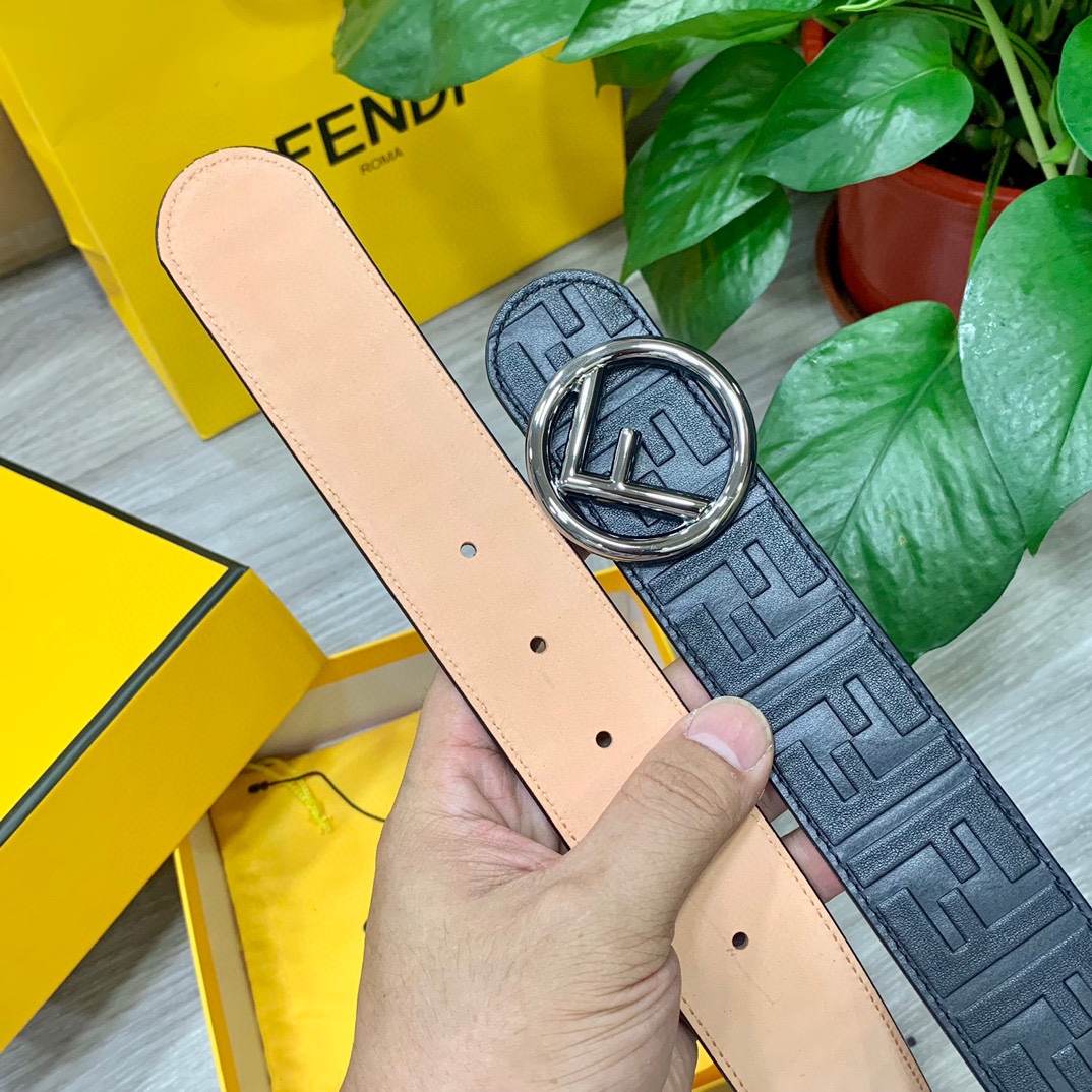 FENDl芬迪宽40MM双面原版小牛