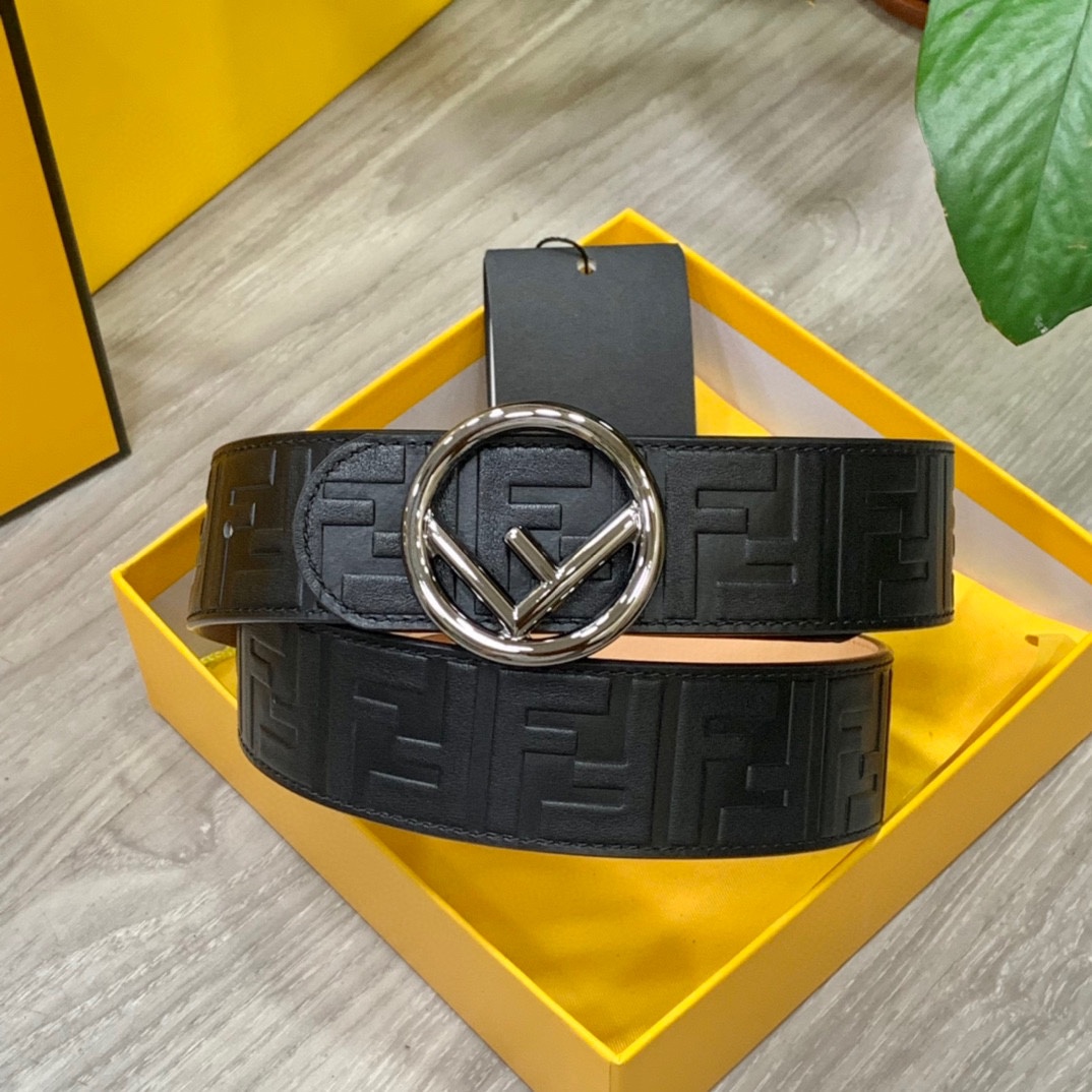 FENDl芬迪宽40MM双面原版小牛