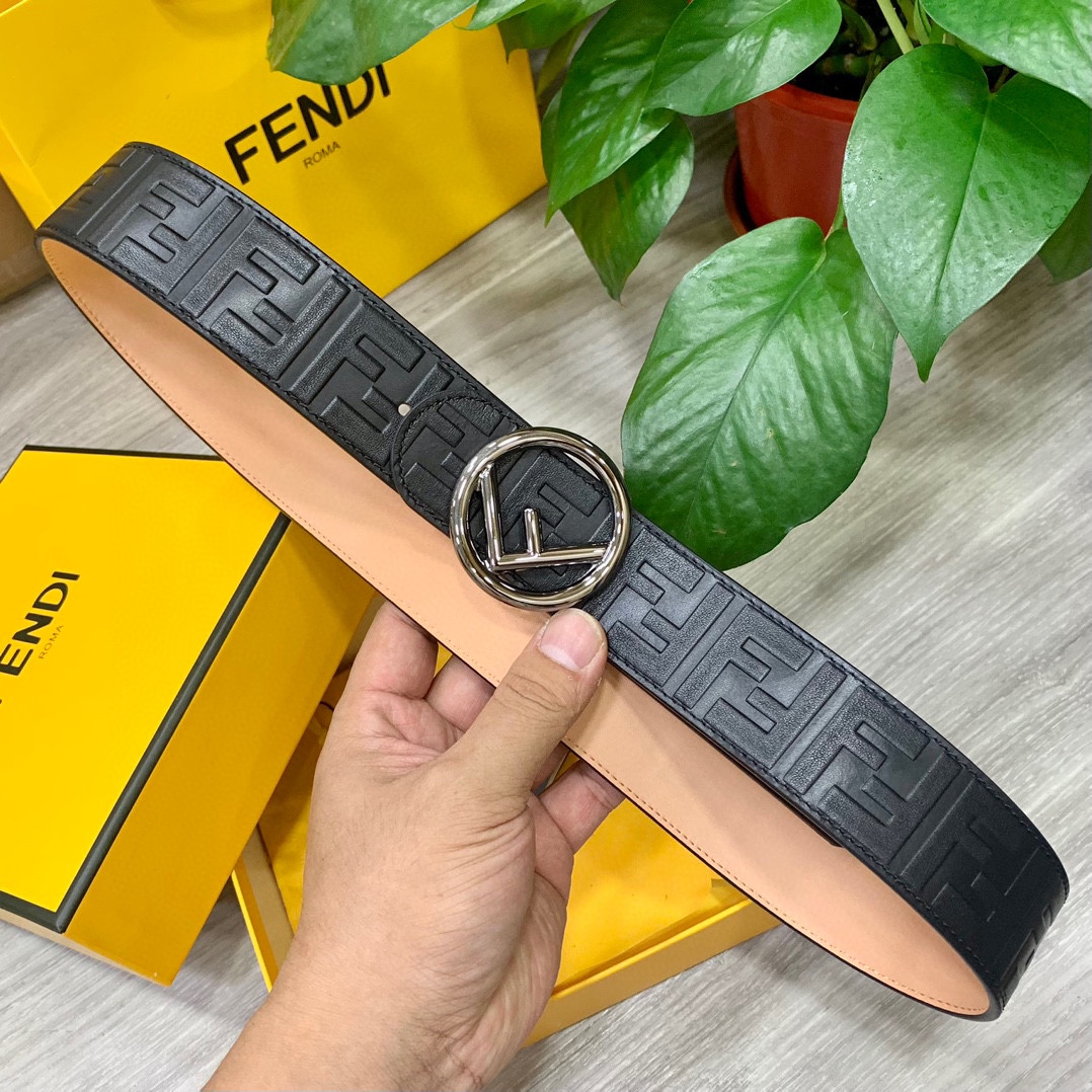 FENDl芬迪宽40MM双面原版小牛