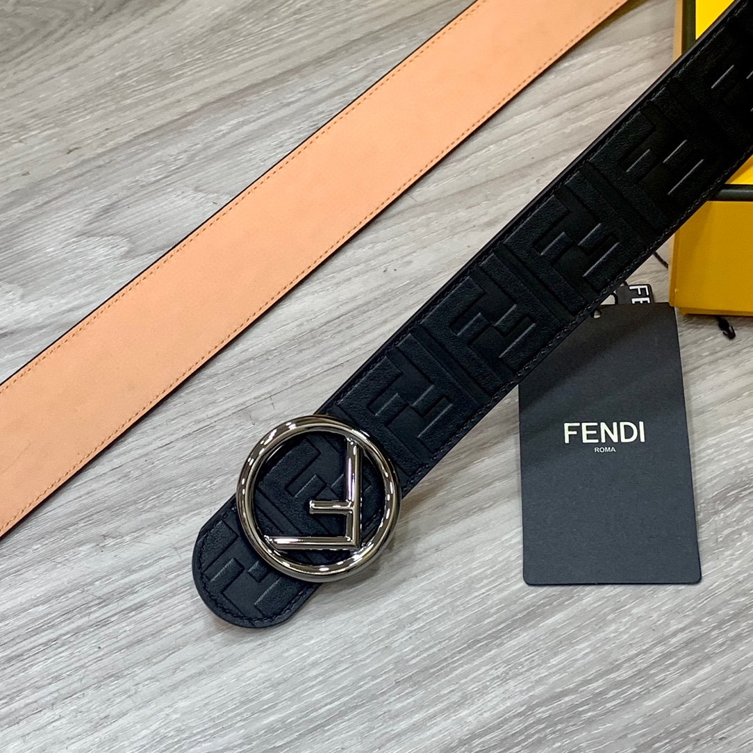 FENDl芬迪宽40MM双面原版小牛