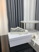 Replica Wholesale
 Dior Canvas Shoes Gold Embroidery Canvas Cowhide Silk