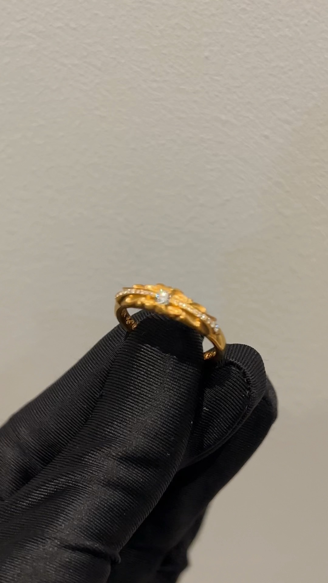 Gold-plated custom with diamond setting