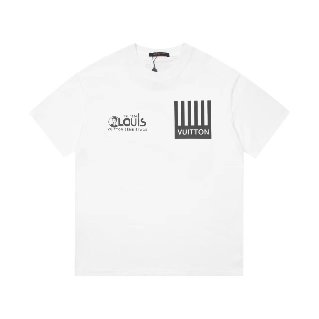 Quali migliori repliche di designer
 Louis Vuitton Alto
 Abbigliamento T-Shirt Nero Bianco Stampa Fashion Maniche corte