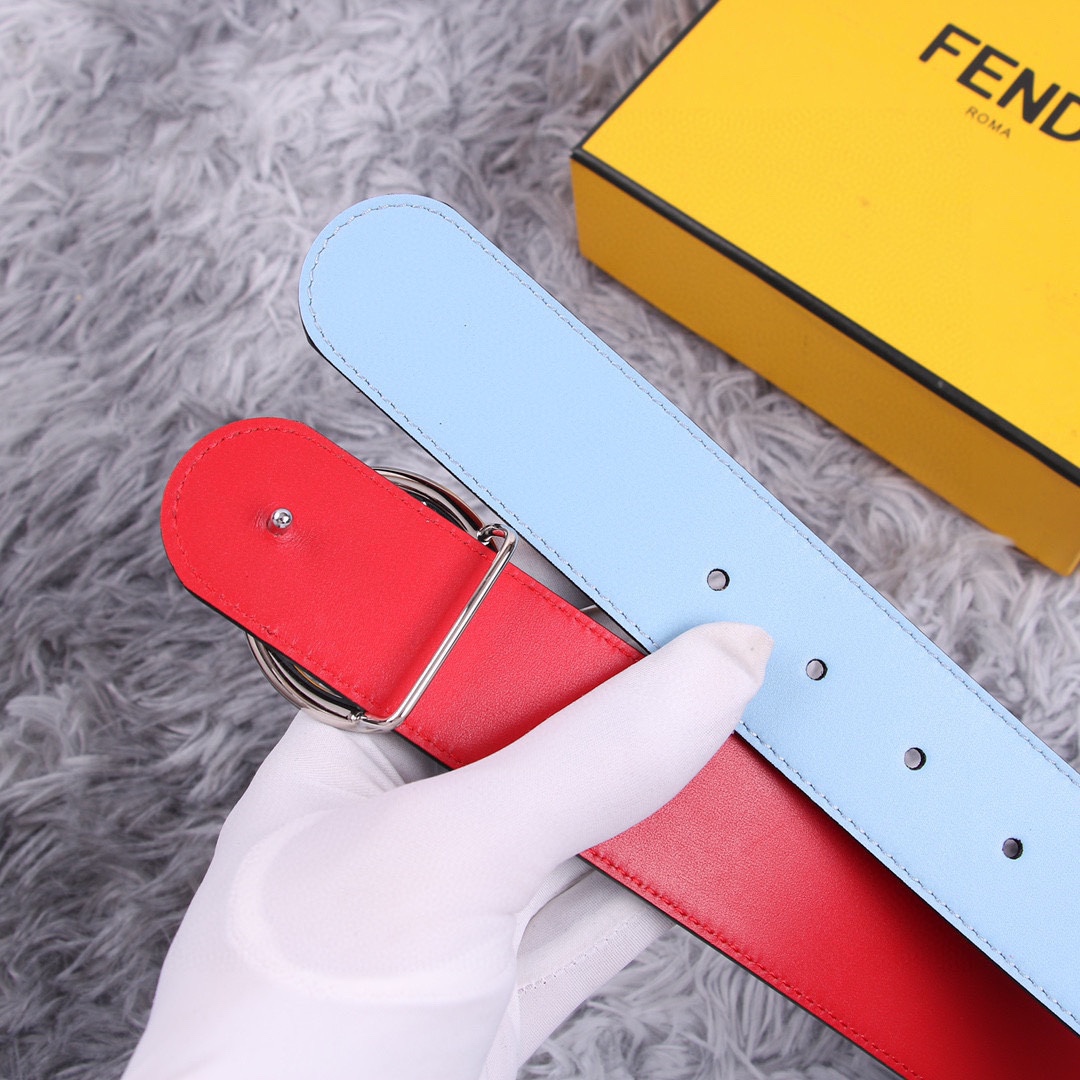 FENDI芬迪宽3.8CM女神腰帶雙