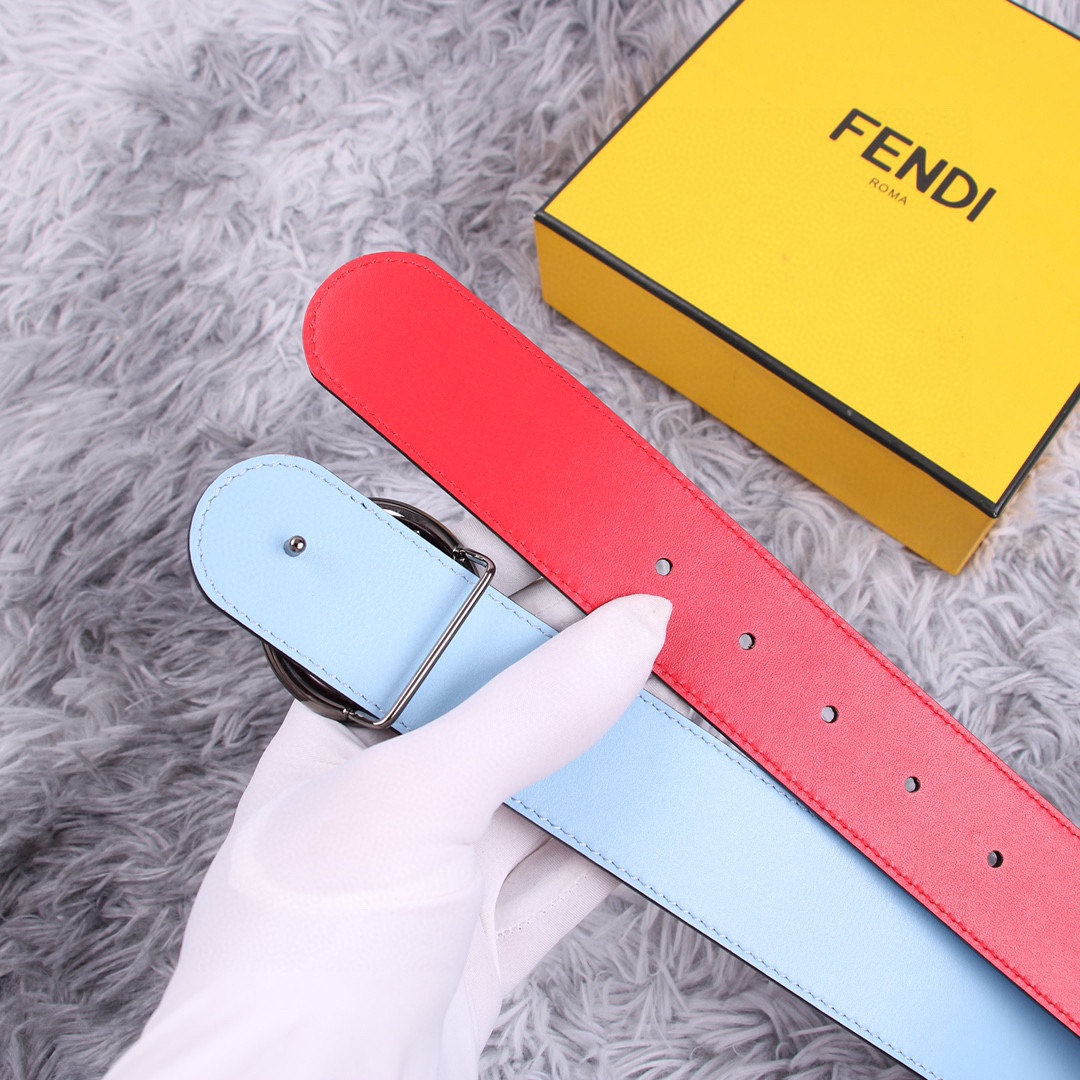 FENDI芬迪宽3.8CM女神腰帶雙