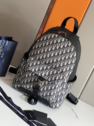 Dior Bags Backpack Beige Black Blue Yellow Printing Cowhide Fabric Nylon Explorer Casual