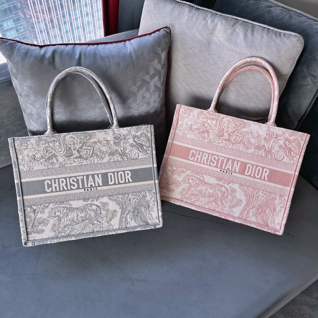 Dior Book Tote Handbags Tote Bags Pink