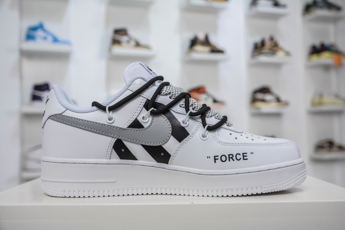 220 Off-White x Nike Air Force 1'07 Low”White/Black”空军一号CV1724-115