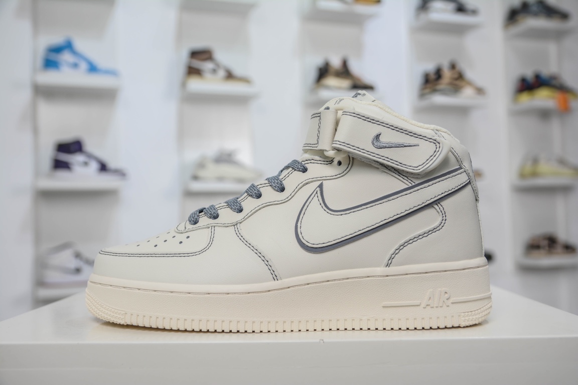 260 Nike Air Force 1 MID 米灰满天星 BY6899-691