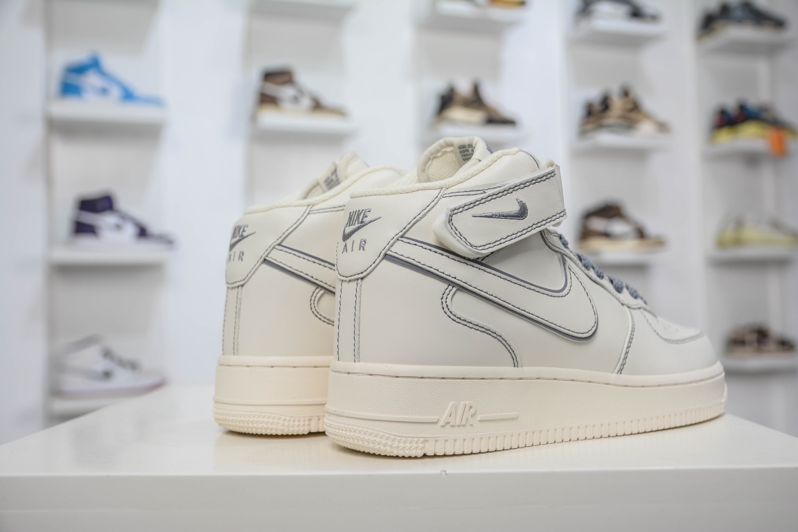 260 Nike Air Force 1 MID 米灰满天星 BY6899-691
