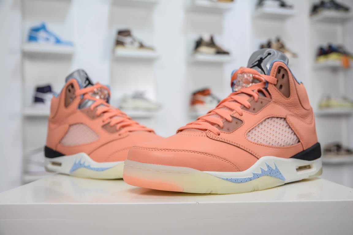 480 独家纯原供应 乔5 DJ Khaled x Air Jordan 5 “Crimson Bliss”联名橙 DV4982-641