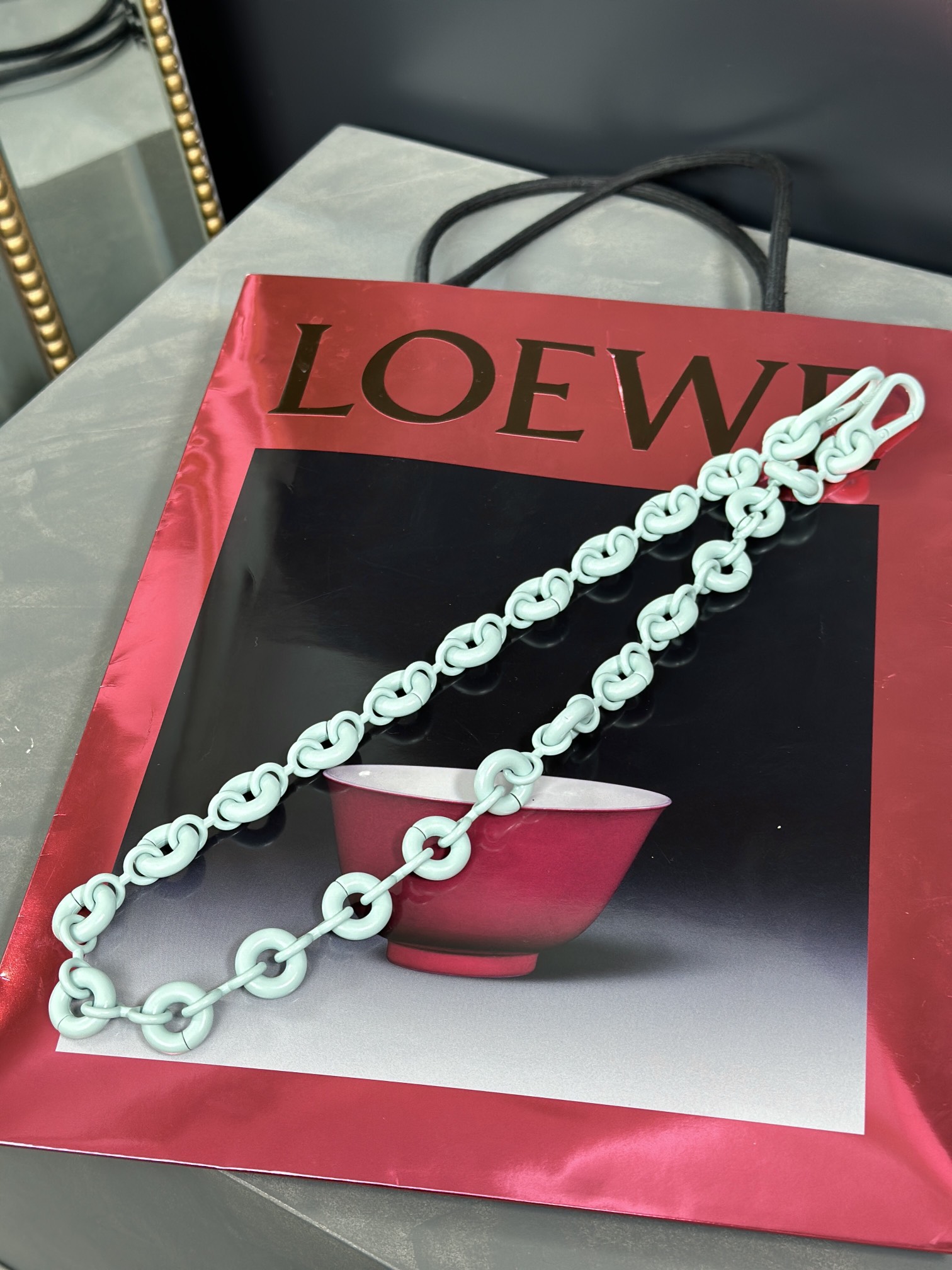 Practical And Versatile Replica Designer
 Loewe Bags Handbags Blue Pink Chains