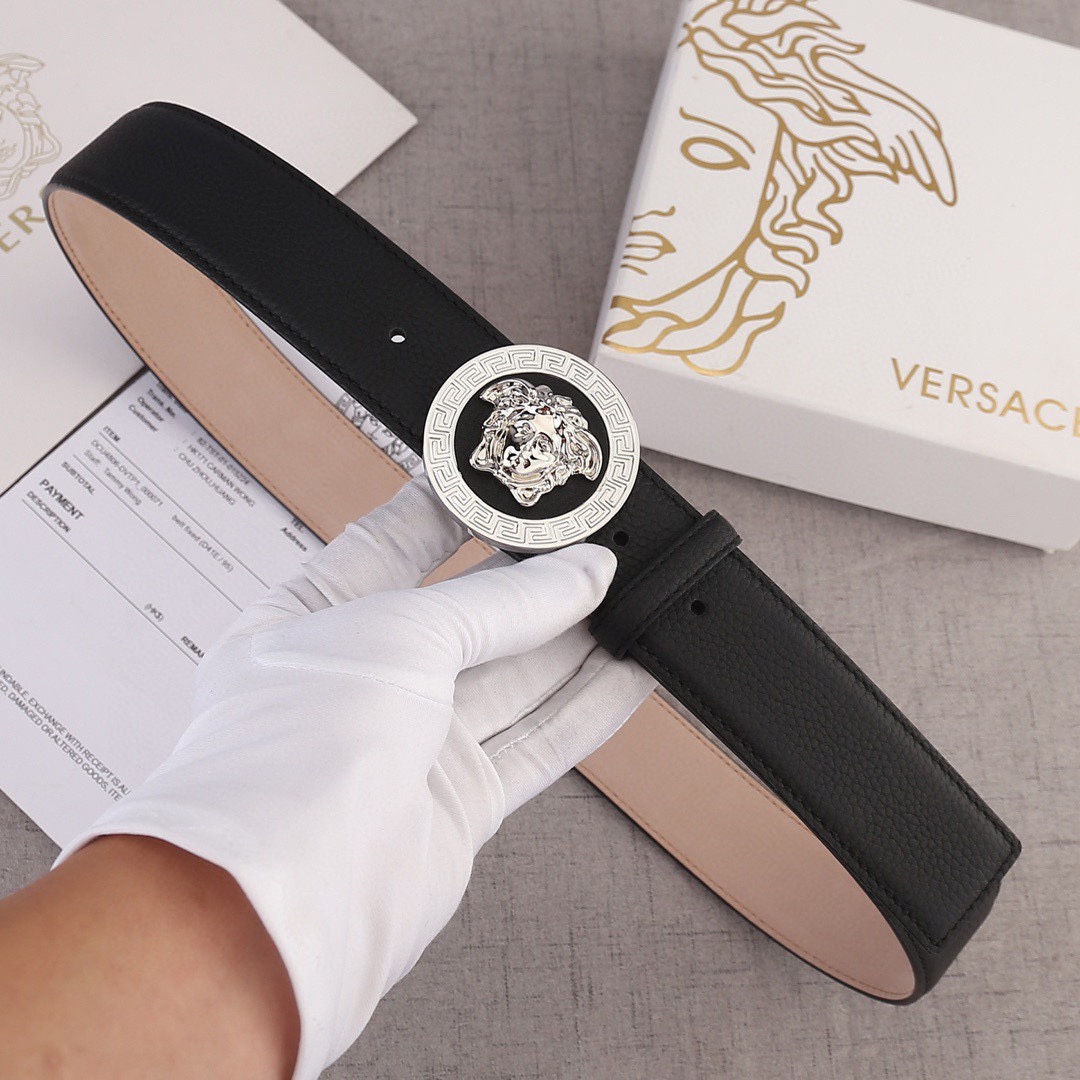 VERSACE范思哲新款荔枝磨纹砂底