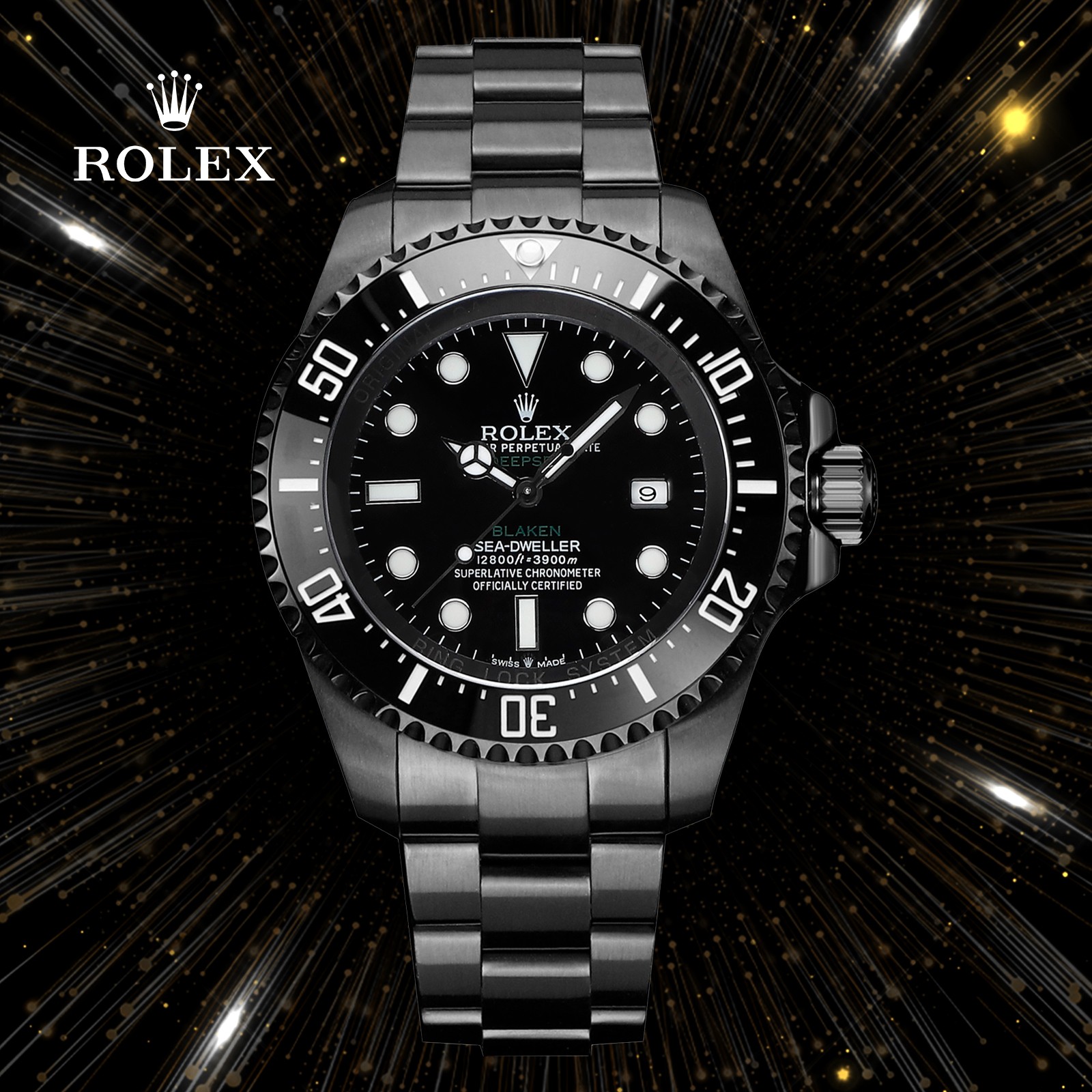 Rolex Montre Noir Bleu Rouge