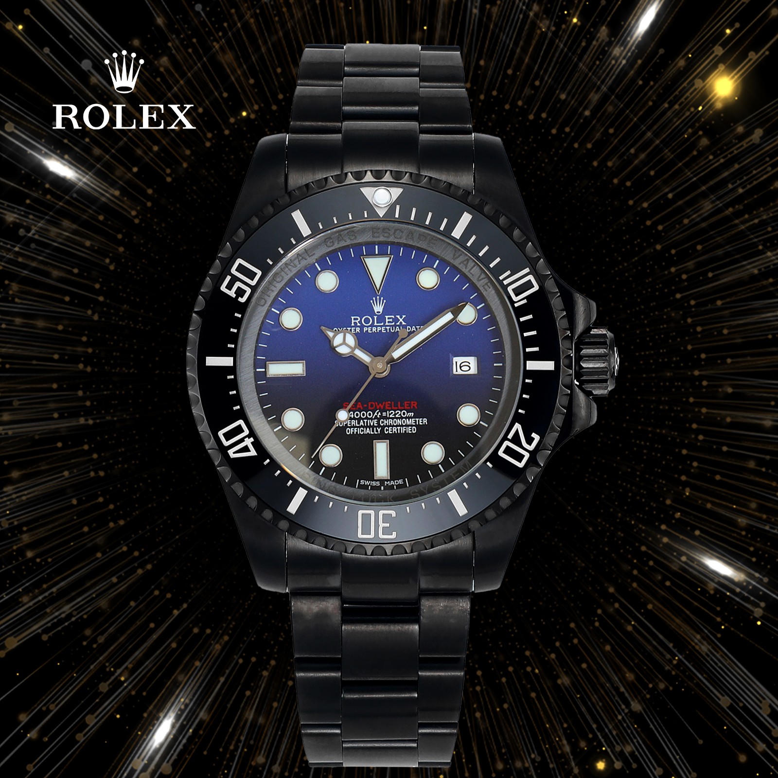 Rolex Montre Noir Bleu Rouge