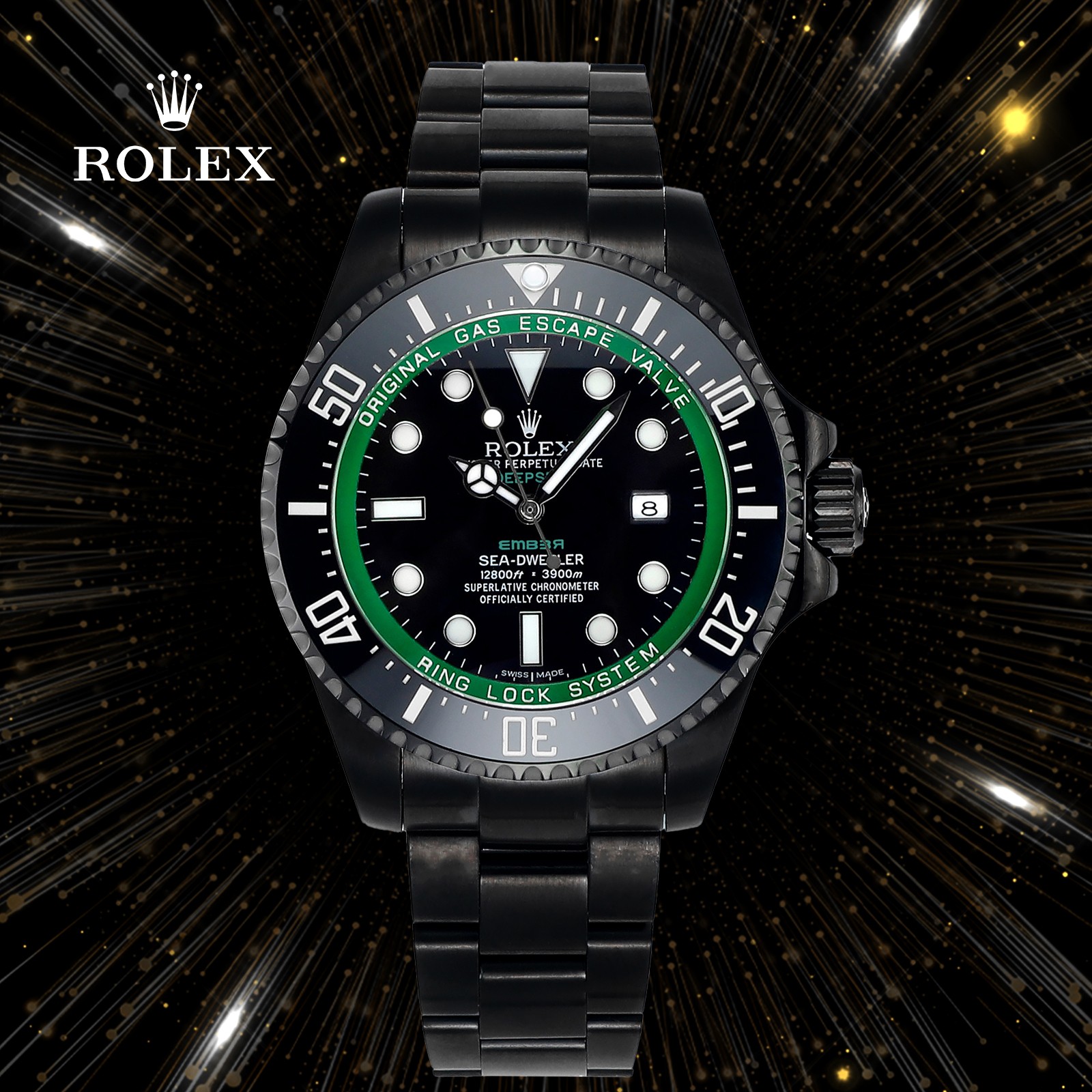 Rolex Montre Noir Bleu Rouge