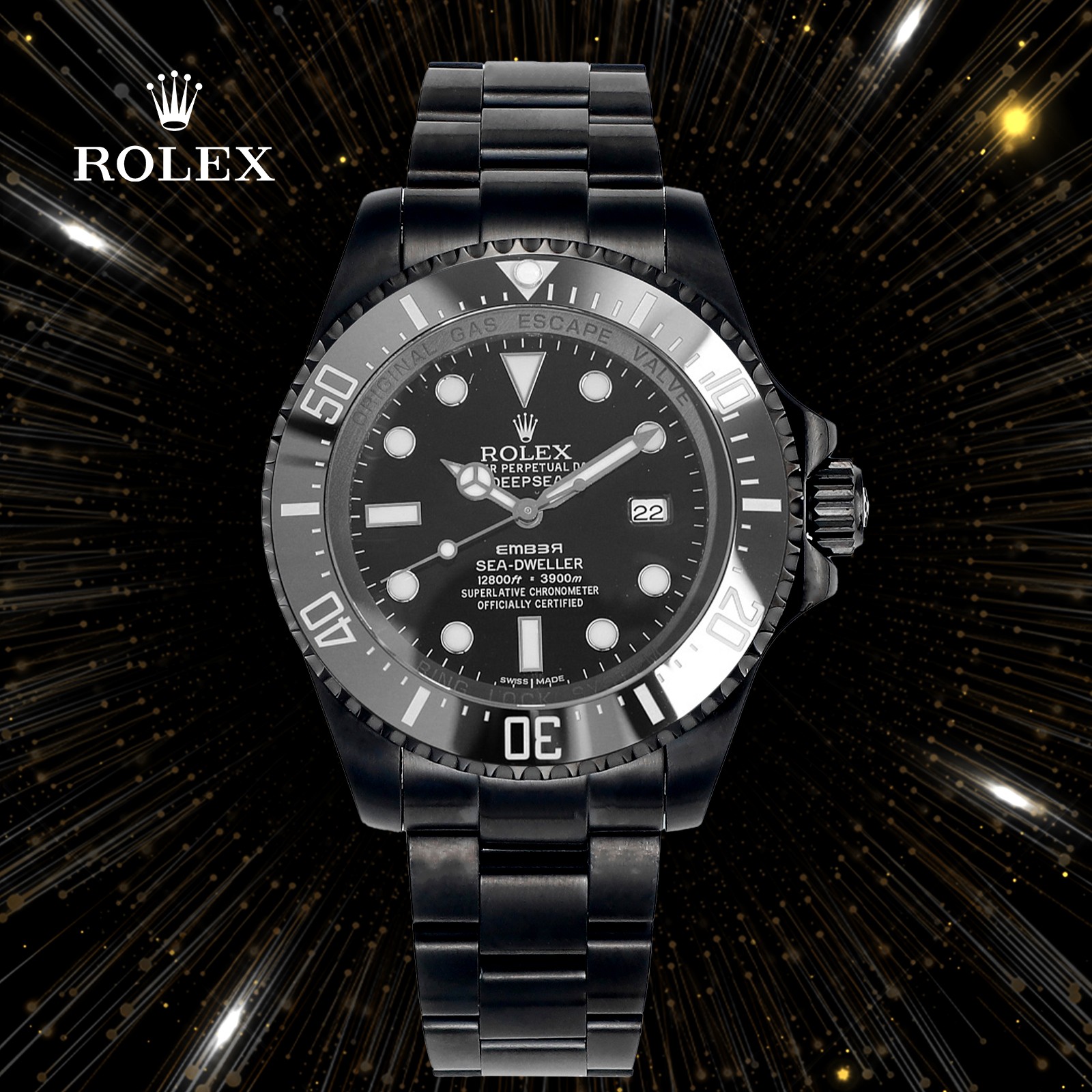 Rolex Montre Noir Bleu Rouge