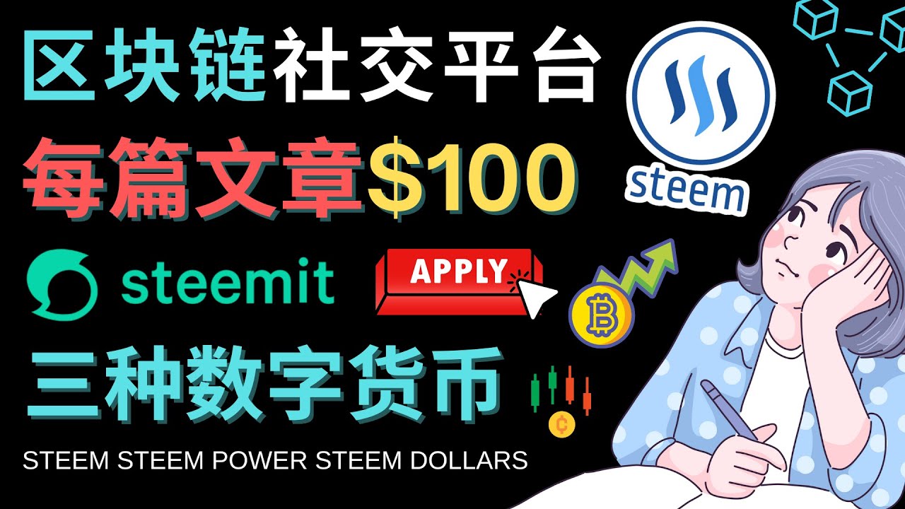 【网赚上新】095.区块链的社交媒体平台Steemit，每篇文章赚100美元 – 注册流程和盈利模式