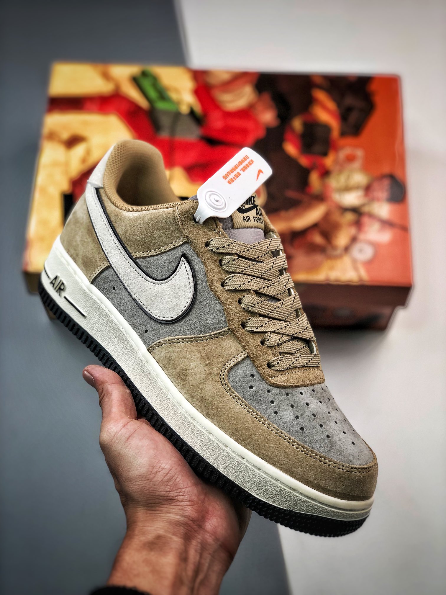 260 AKIRA x Air Force 1 '07 Low 联名灰棕麂皮DK3966-153