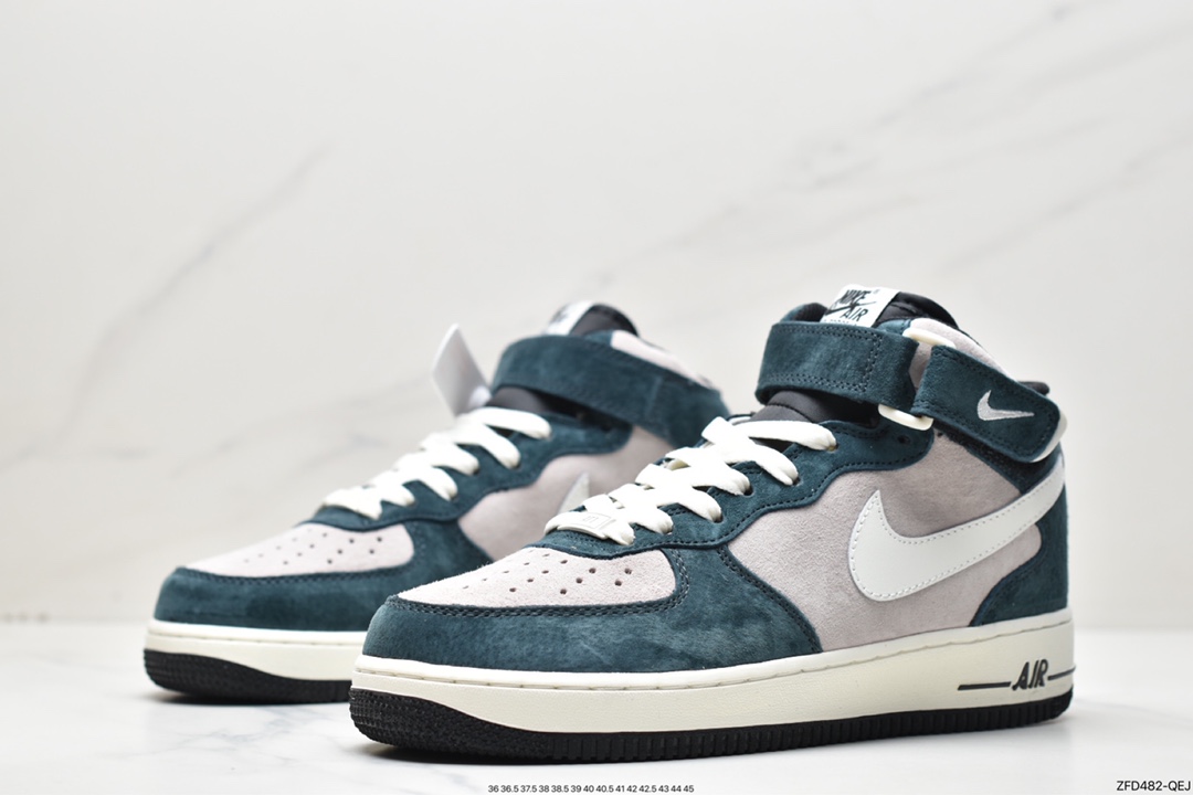 Air Force 1 MID gray blue green suede DE6933-865