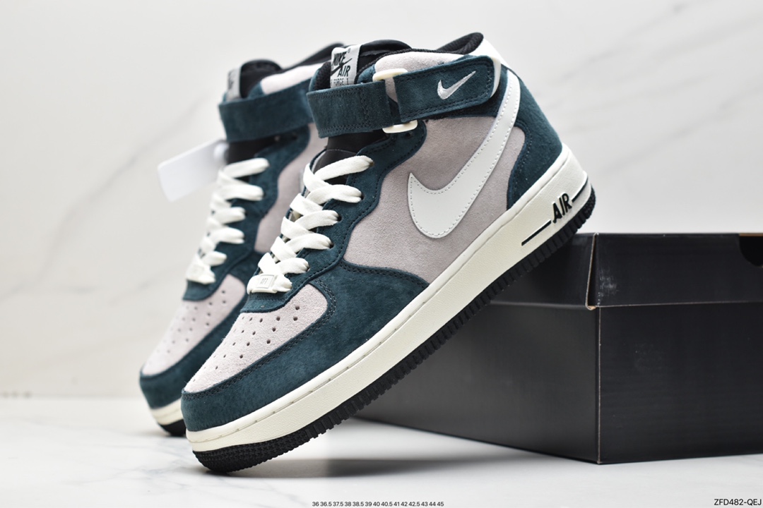 Air Force 1 MID gray blue green suede DE6933-865