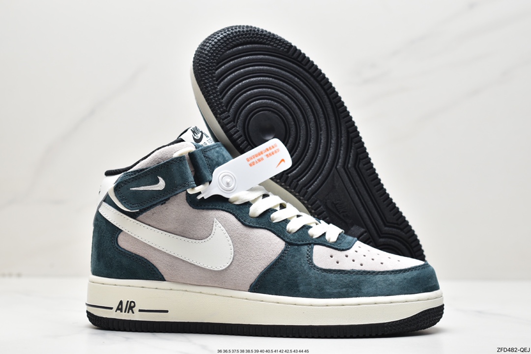 280 Air Force 1 MID 灰蓝绿麂皮 DE6933-865