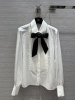 Chanel Clothing Shirts & Blouses Buy best quality Replica
 White Cotton Spring Collection