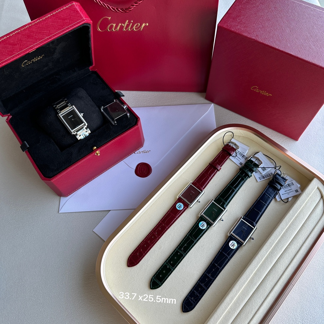 NO:821348,DR factory Cartier | The elegant and classic Tank series launches the Tank Must watch, which uses pure imported quartz movement and accurate travel time. It is paired with a colorful imported crocodile leather strap. The size is 33.7mm  The single color dial has a very subtle tone. This retro tone is really beautiful. Why don’t you have three colors? It’s nice, not gaudy, and elegant!  Each watch has one size and one size, quality guaranteed!  ,,cartier,cartier,crocodile skin19860909DR厂卡地亚 Cartier | 优雅经典的Tank系列则推出Tank Must腕表,采用纯进口石英机芯,走时精准.搭配彩色进口鳄鱼皮表带.尺寸为33.7mm x25.5mm 男女均可轻松驾驭的尺寸.卡地亚坦克 must新系列以致敬20世纪80年代单色风潮,卡地亚Tank 单一彩色表盘,色调及其微妙.这个复古的调调真的是美,要不要三个颜色都来一个,不俗,不艳,优雅的刚刚好！每个表均一表一码 品质保证！,,cartier,cartier,crocodile skin,Watch