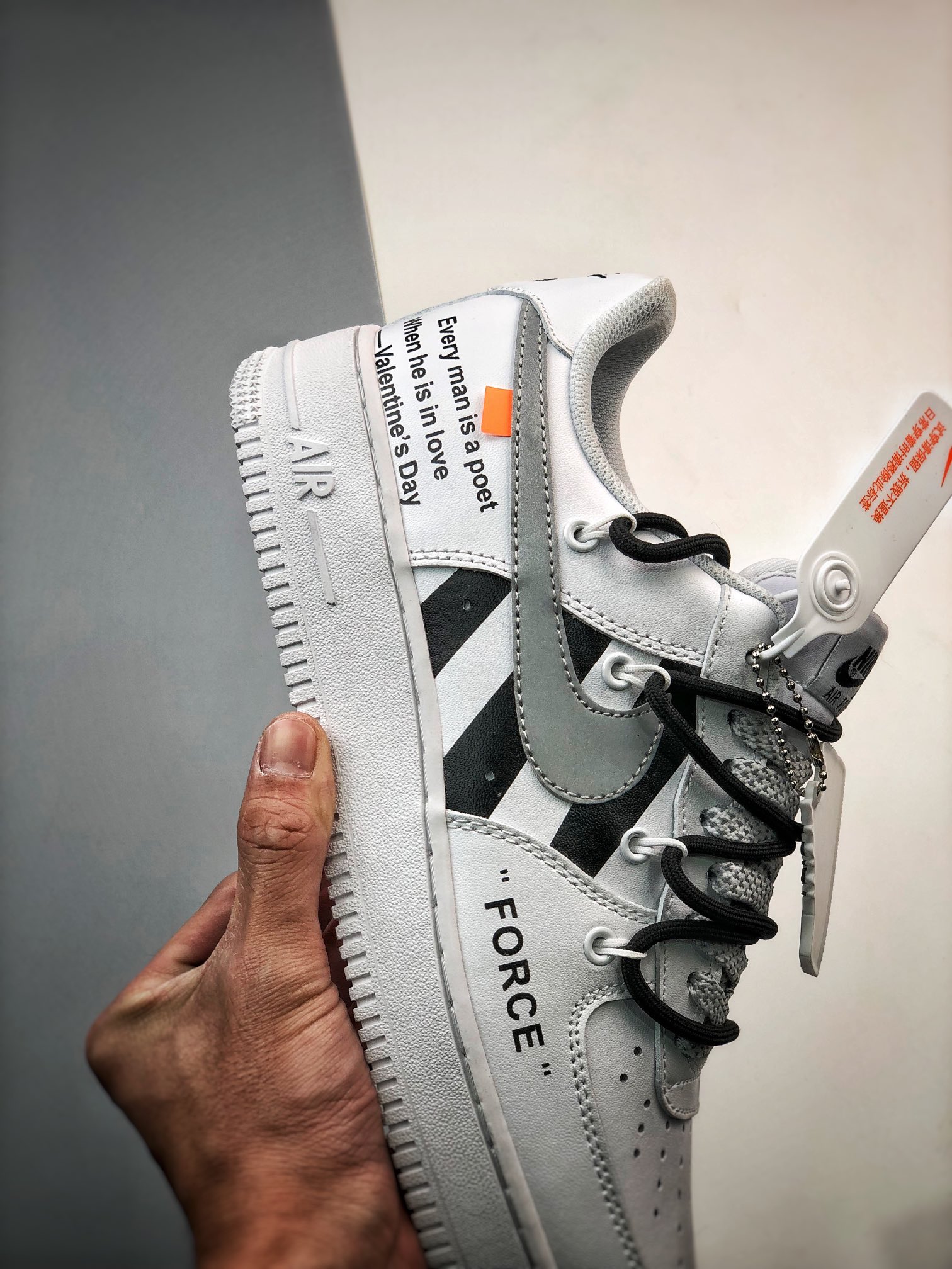 240 Air Force 1 '07 Low 白黑斑马线绑绳 CV1724-115