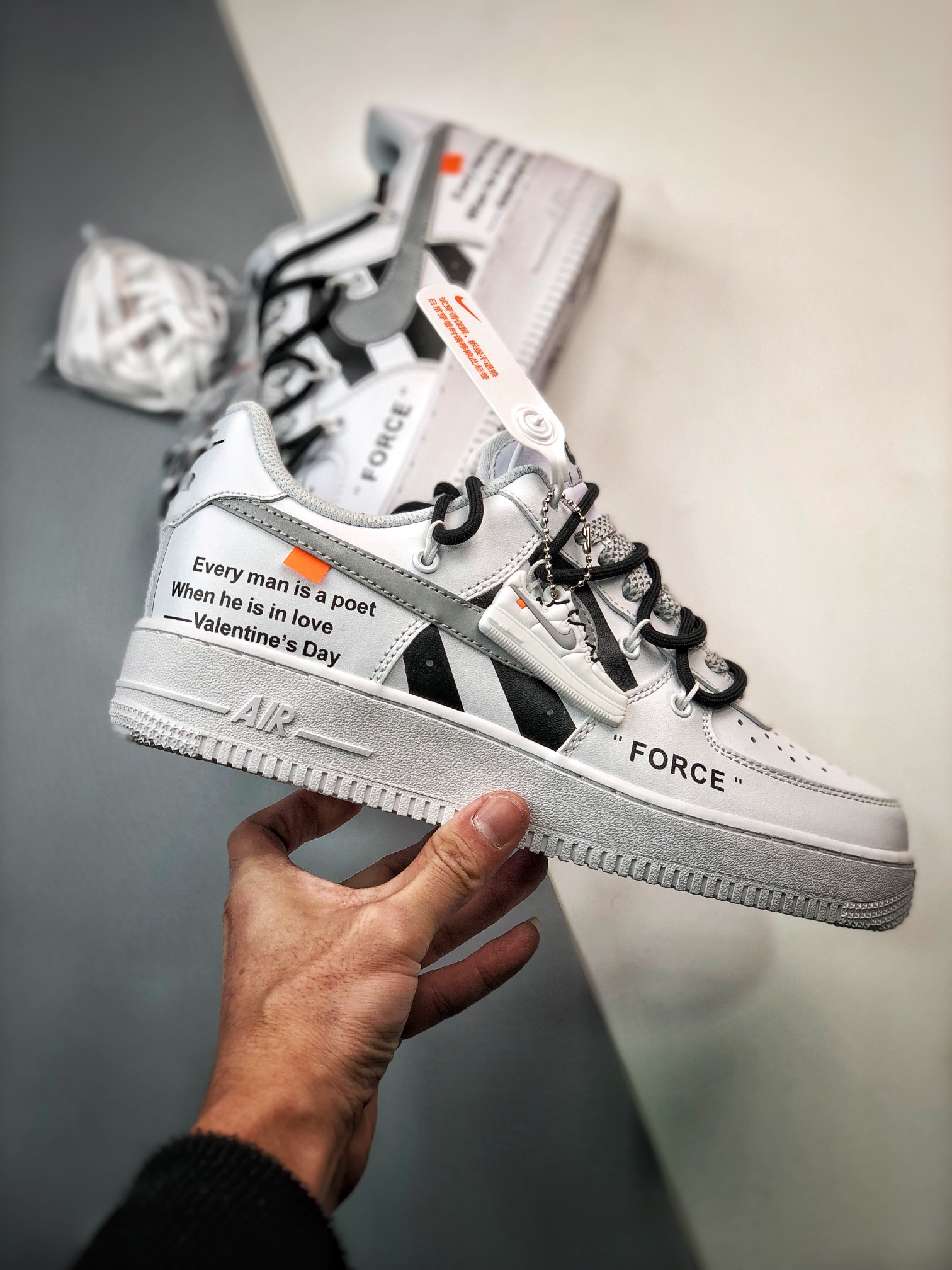 240 Air Force 1 '07 Low 白黑斑马线绑绳 CV1724-115