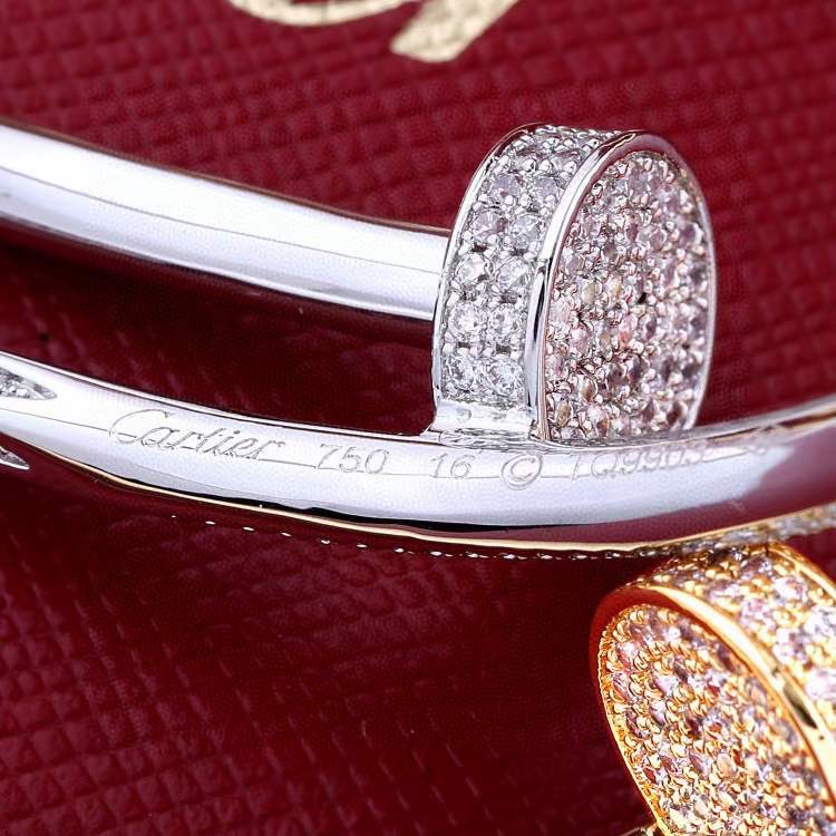 Cartier Cartier 款满钻钉子手镯 银色/玫瑰金/黄金