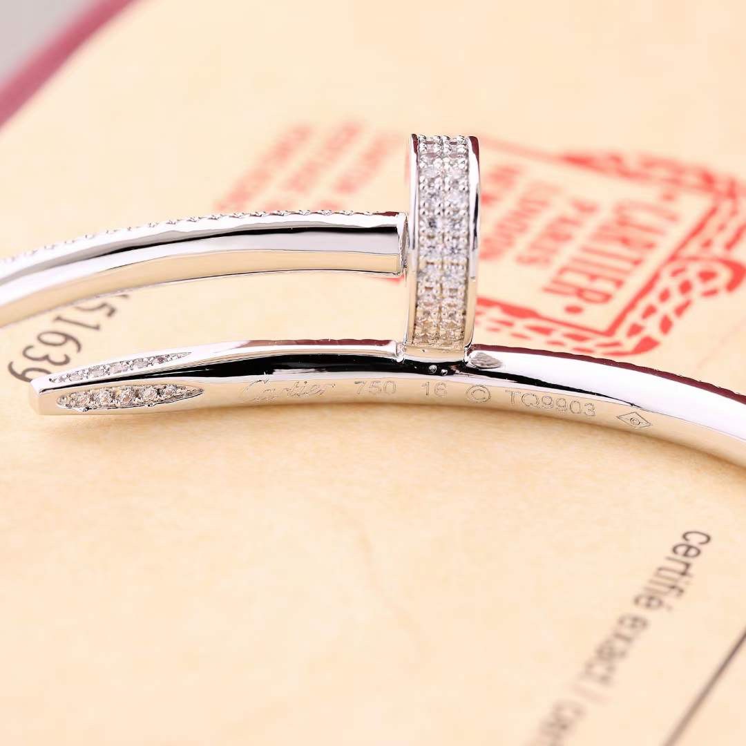 Cartier Cartier 款满钻钉子手镯 银色/玫瑰金/黄金