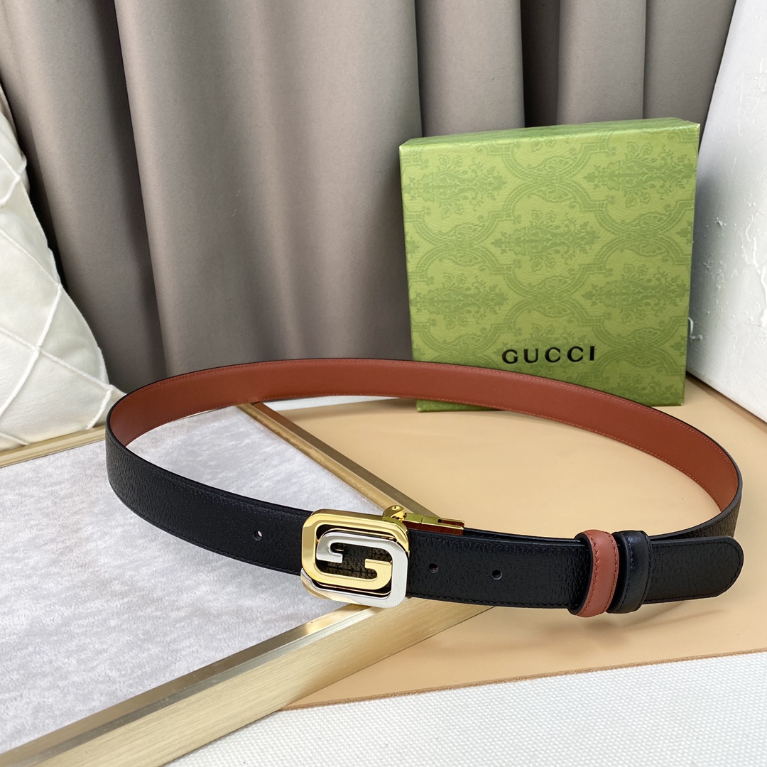 GUCC！宽度3.0CM原厂做工双面