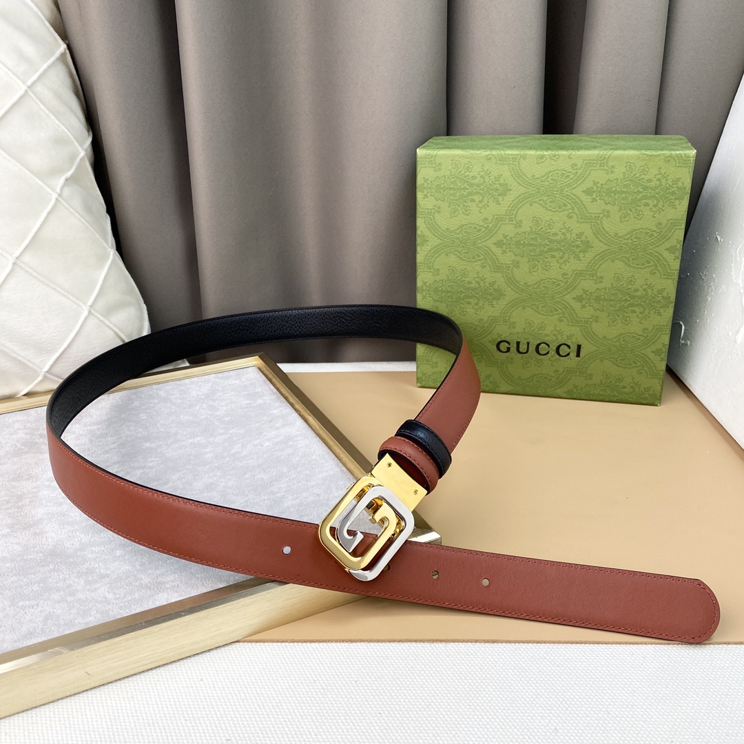 GUCC！宽度3.0CM原厂做工双面