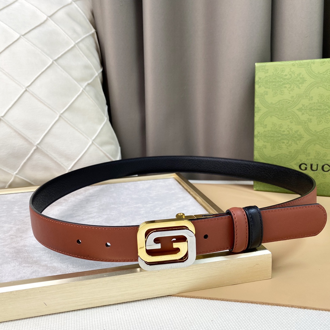 GUCC！宽度3.0CM原厂做工双面