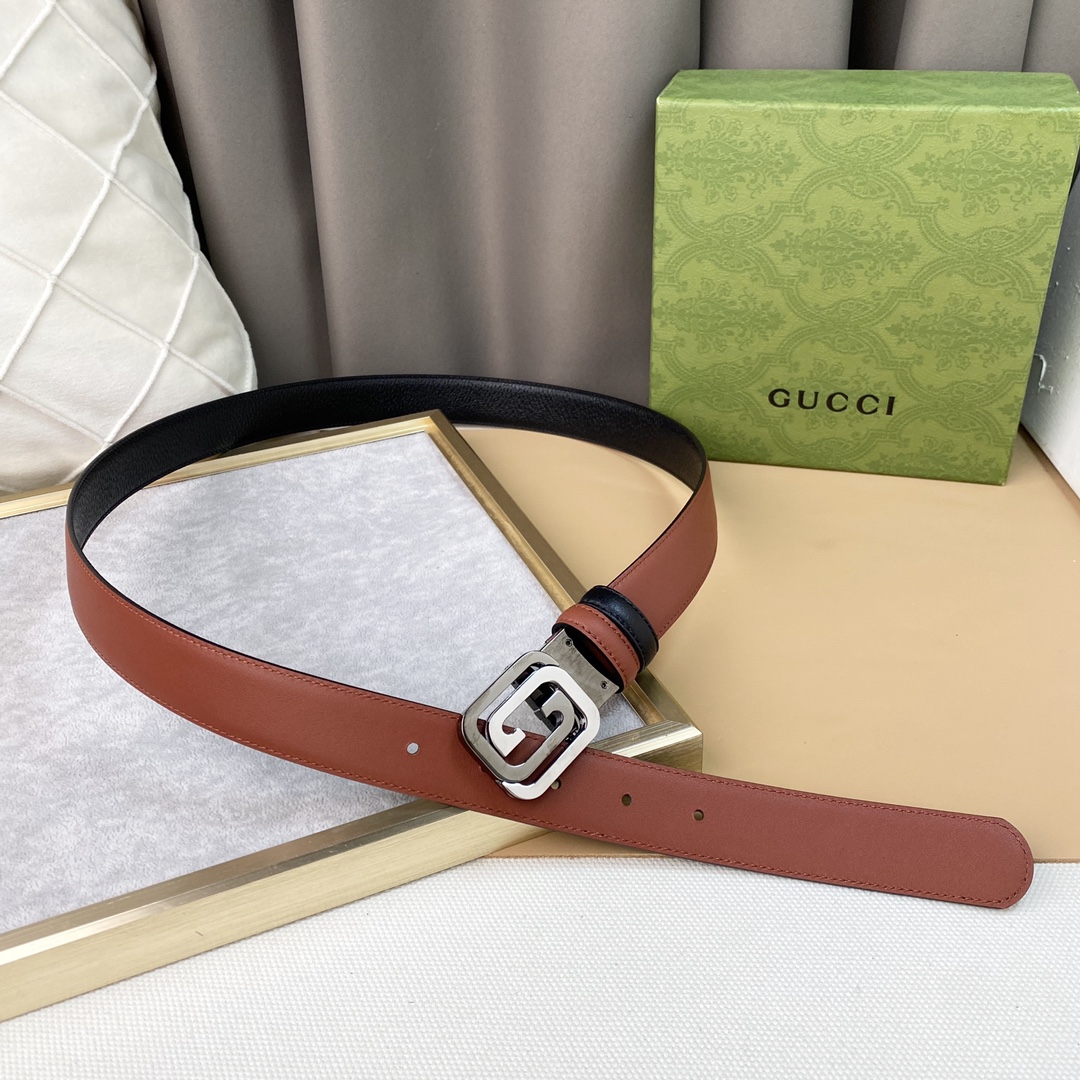 GUCC！宽度3.0CM原厂做工双面