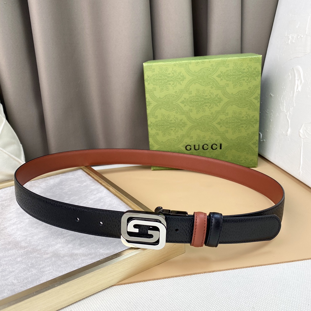 GUCC！宽度3.0CM原厂做工双面