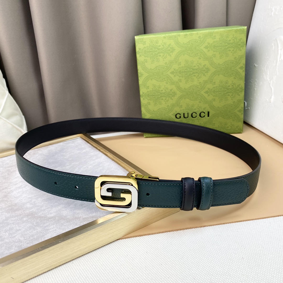 GUCC！宽度3.0CM原厂做工双面