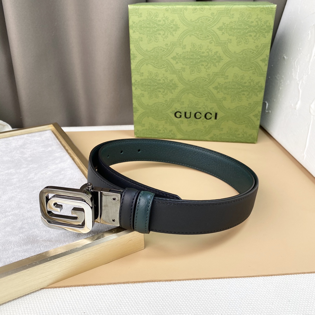 GUCC！宽度3.0CM原厂做工双面