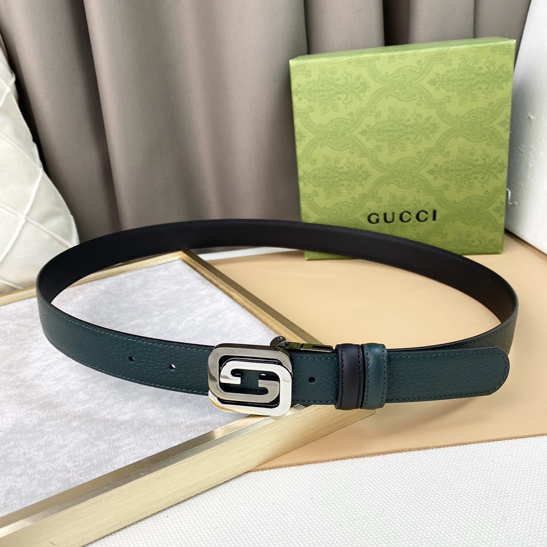 GUCC！宽度3.0CM原厂做工双面