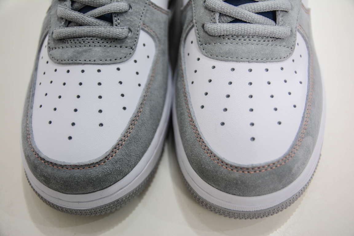 240 海外官方同步发售  Nike Air Force 1 '07 灰蓝橙麂皮CQ5059-103