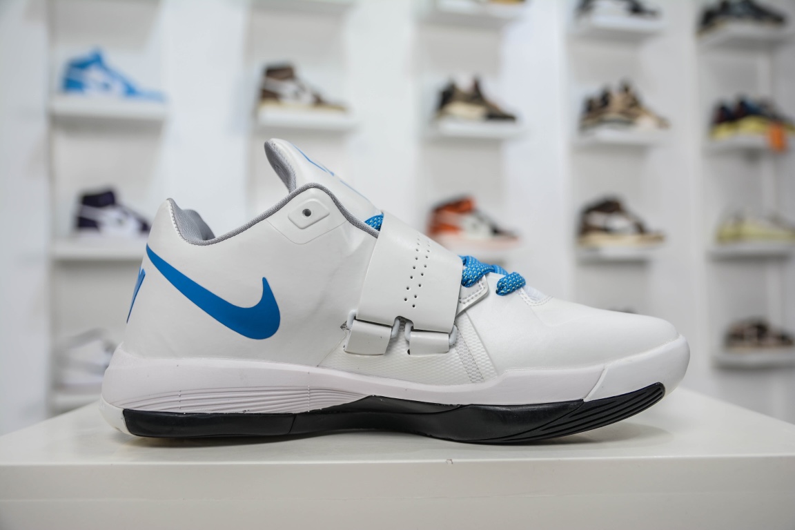 Pure original Nike KD Ⅳ Think 16 Durant 4th generation actual combat basketball shoes championship white blue AQ5103-100