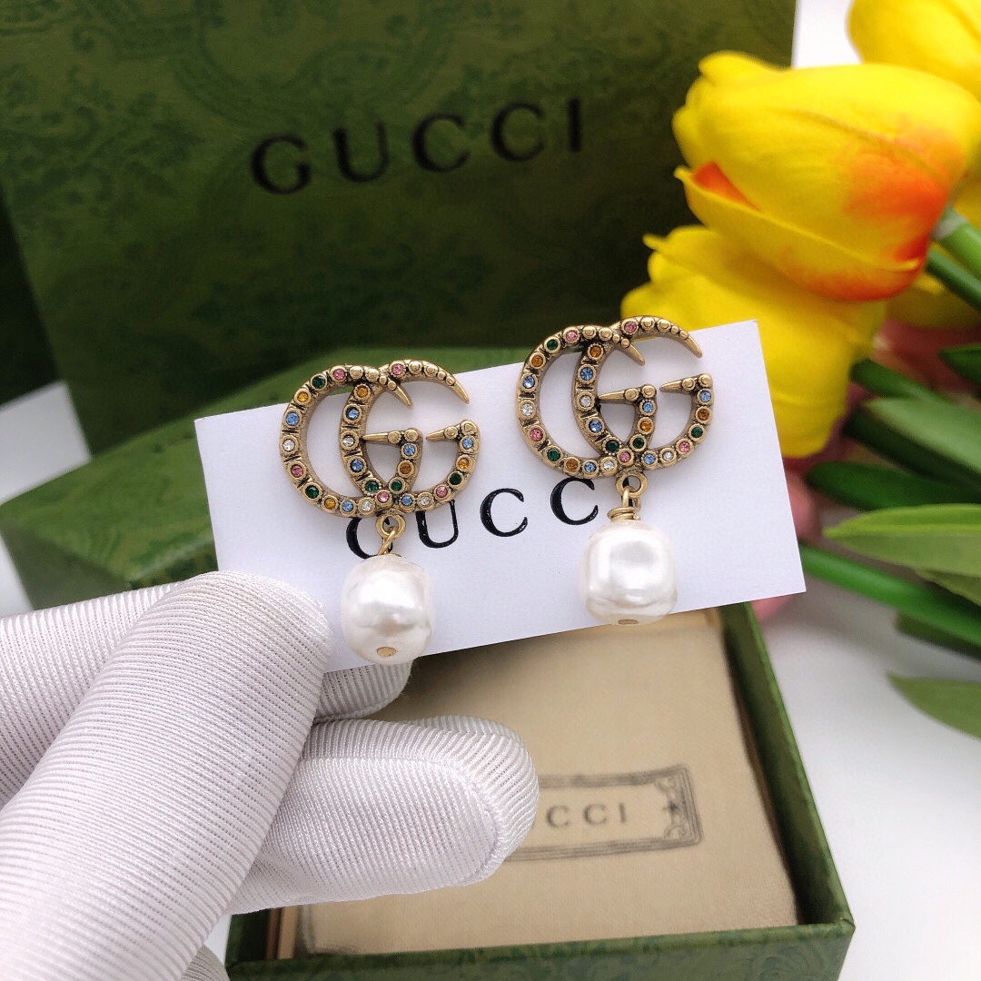 编号GED0086
古驰彩钻耳钉耳坠 ❤ ️复古风耳钉