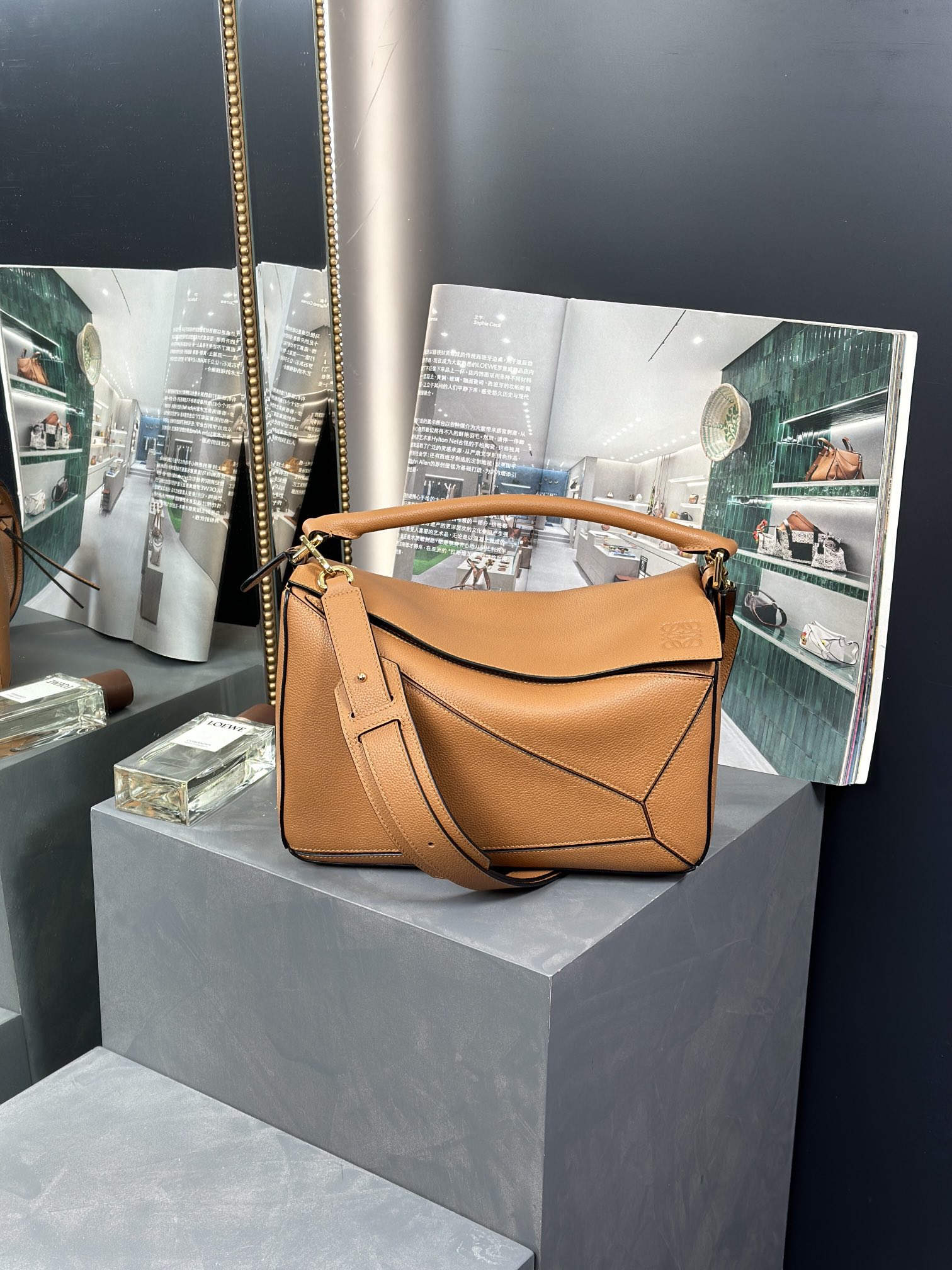Loewe Bags Handbags Best Quality Replica
 Caramel Lychee Pattern Canvas Cotton
