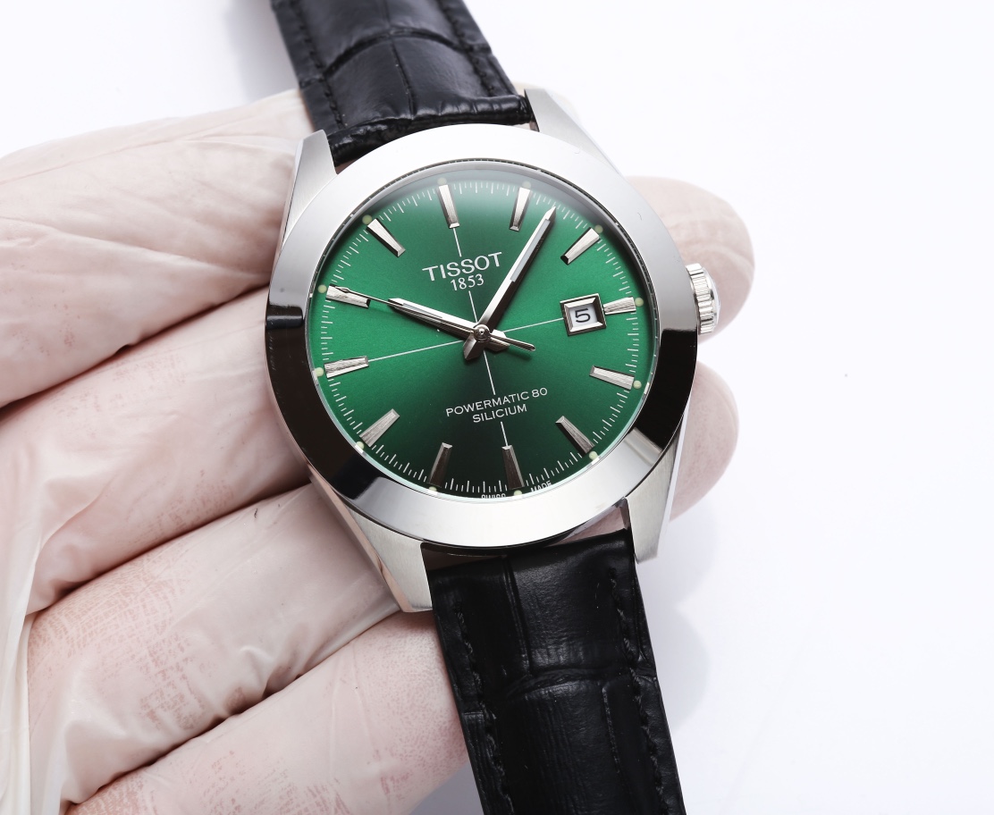 Tissot Gent XL Powermatic 80 Silicium Silver Dial Brown Leather Men's Watch 7 i1672631797 2781 5