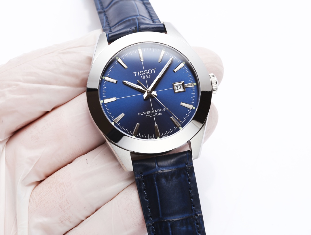 Tissot Gent XL Powermatic 80 Silicium Silver Dial Brown Leather Men's Watch 6 i1672631797 3513 4