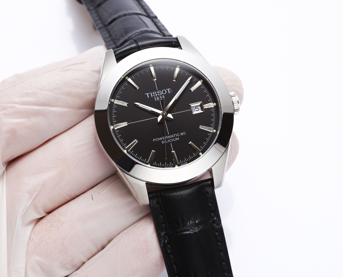 Tissot Gent XL Powermatic 80 Silicium Silver Dial Brown Leather Men's Watch 4 i1672631797 7403 2