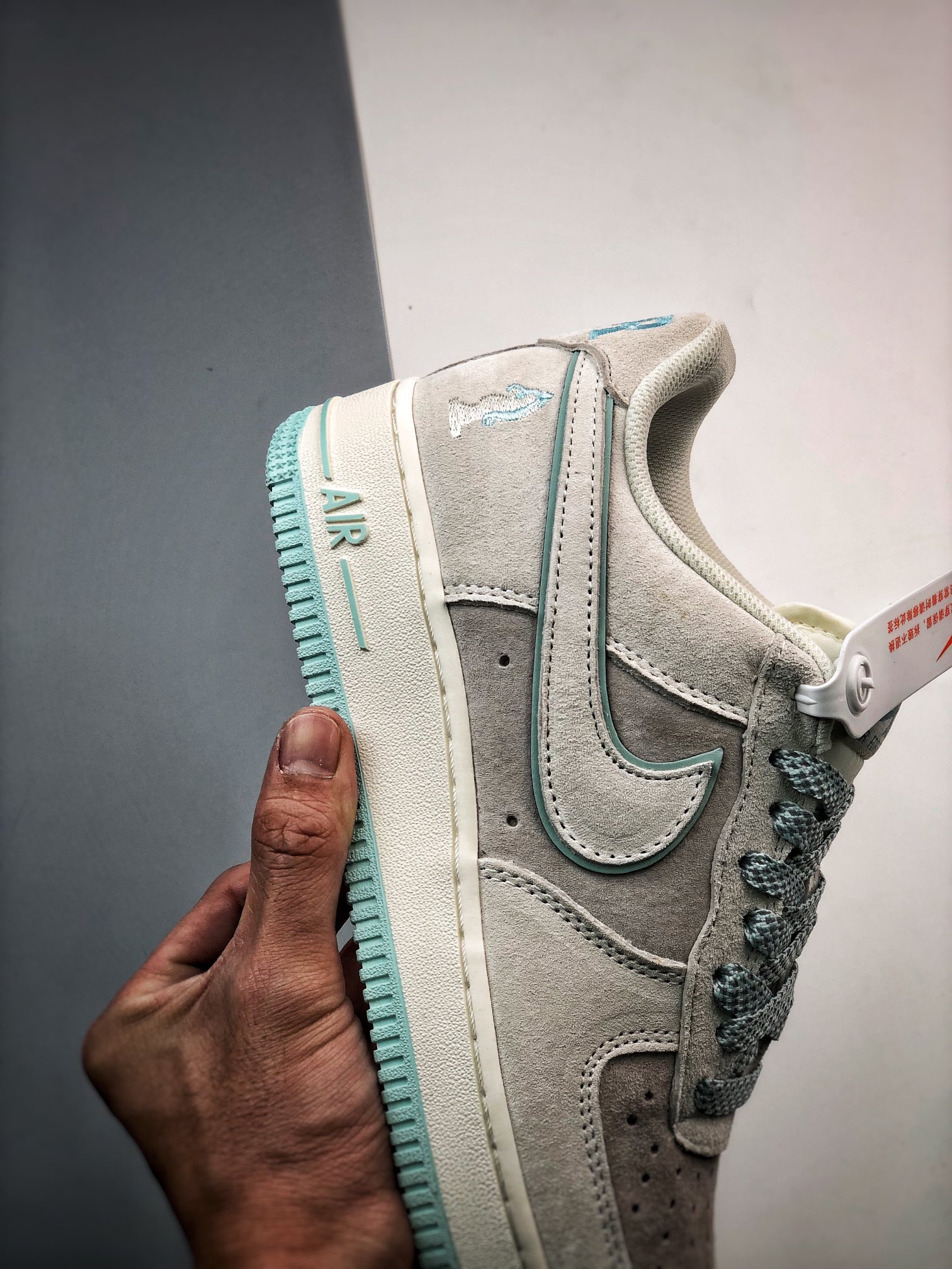 Air Force 1 '07 Low Ice Blue Gray Suede DZ3696-001