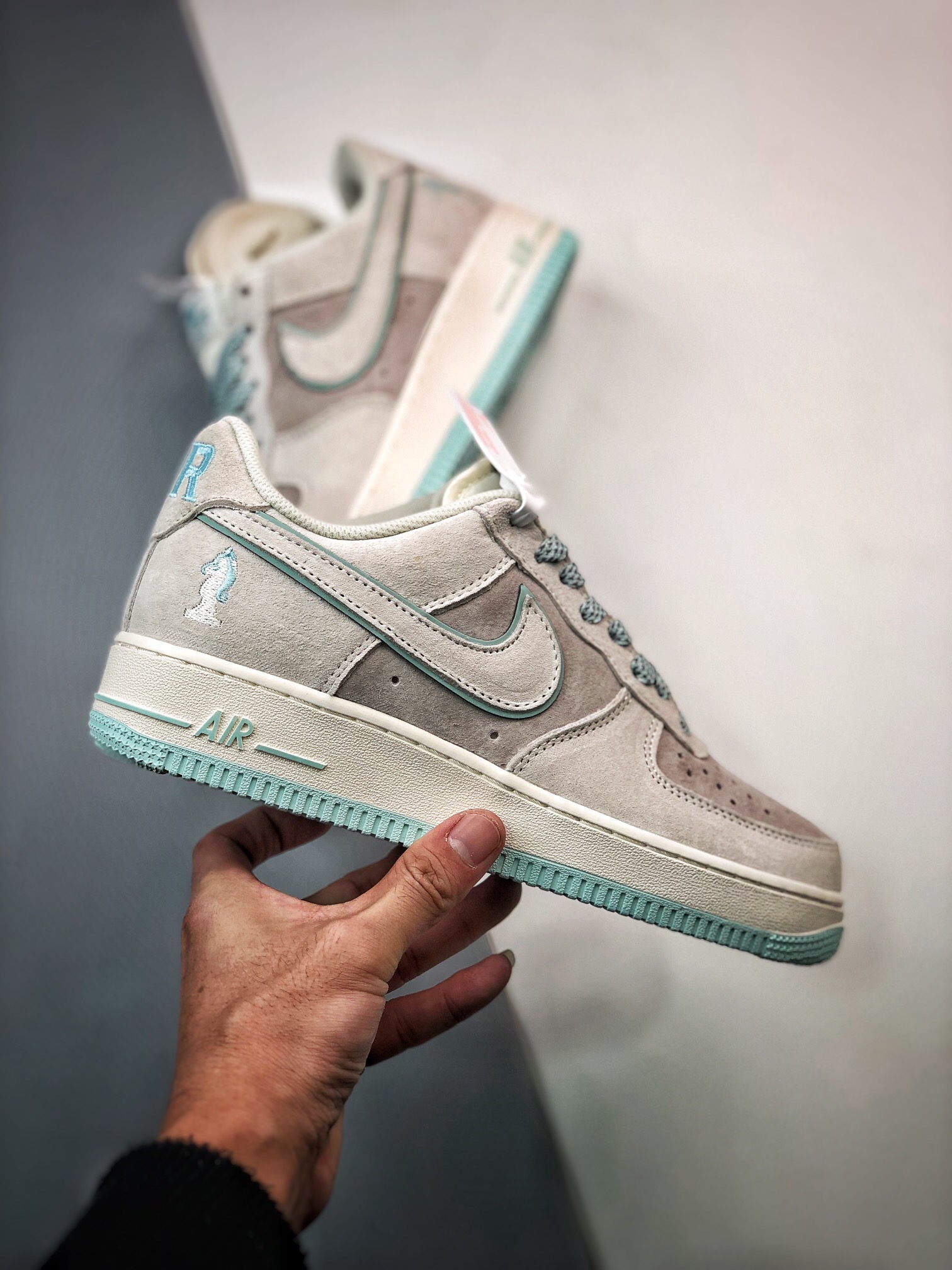 AirForce107Low冰蓝灰麂