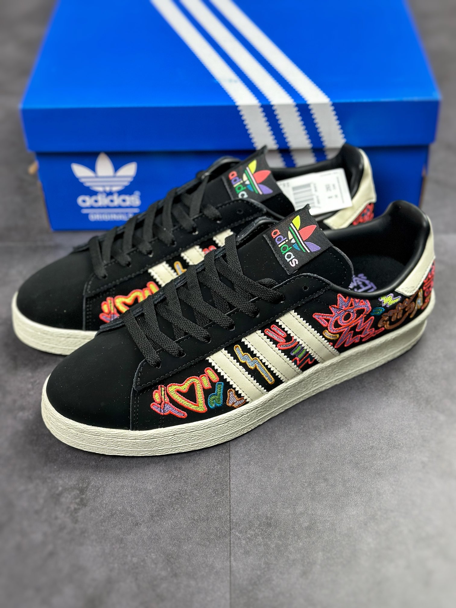 Overseas channel version original box original label Adidas Campus 80S clover campus casual sneakers GX6390